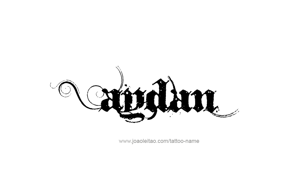 Tattoo Design  Name Aydan   