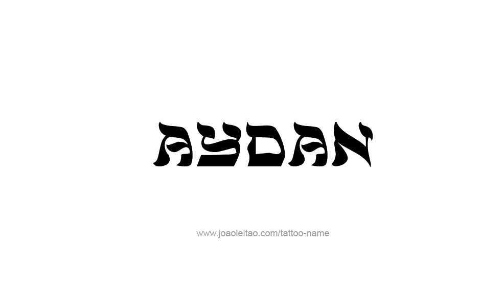 Tattoo Design  Name Aydan   