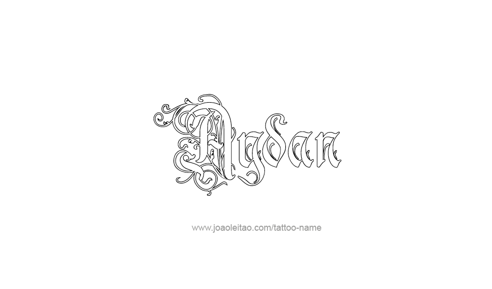 Tattoo Design  Name Aydan   