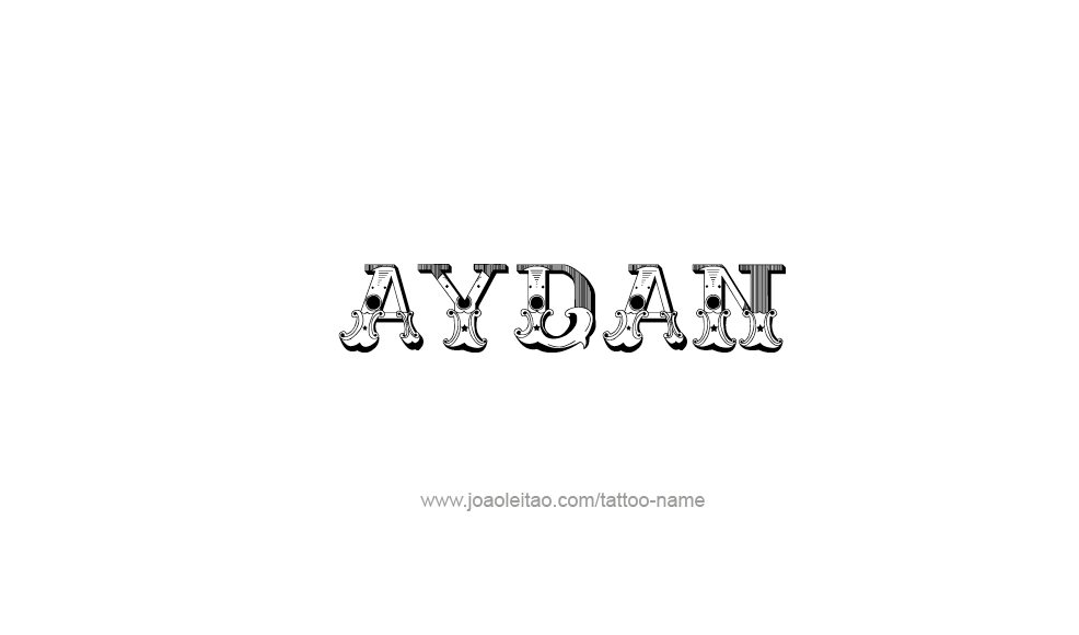 Tattoo Design  Name Aydan   