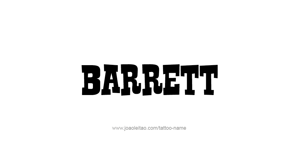 Tattoo Design  Name Barrett   