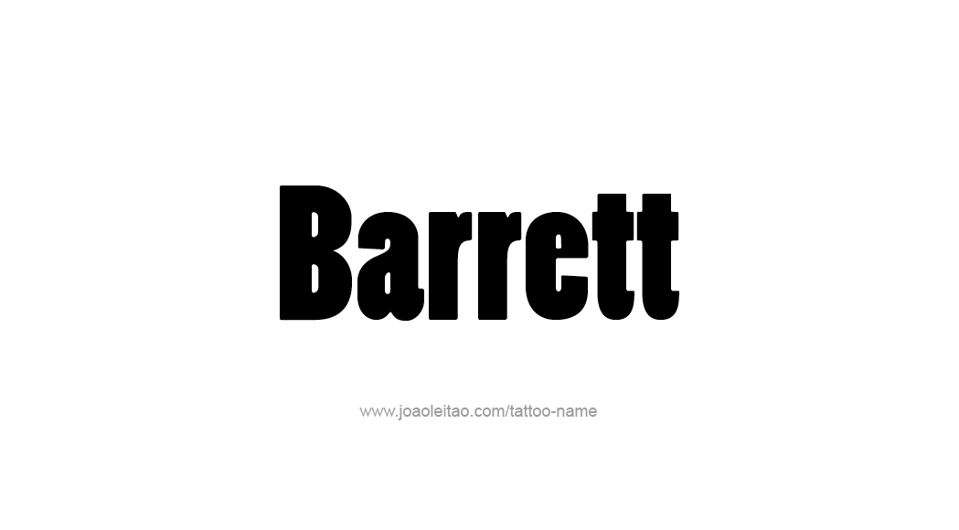 Tattoo Design  Name Barrett   