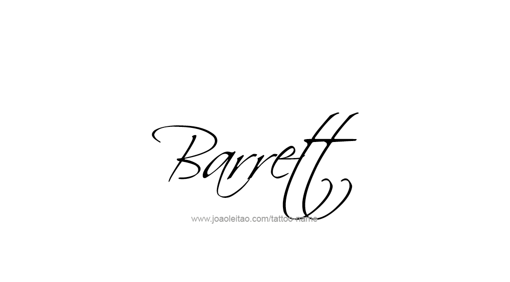 Tattoo Design  Name Barrett   