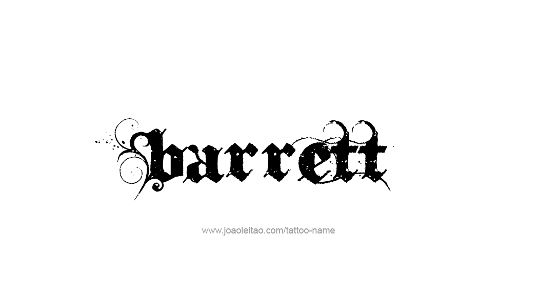 Tattoo Design  Name Barrett   