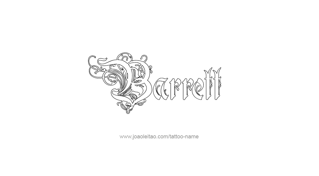 Tattoo Design  Name Barrett   