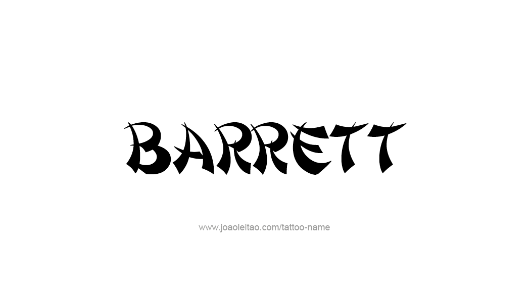Tattoo Design  Name Barrett