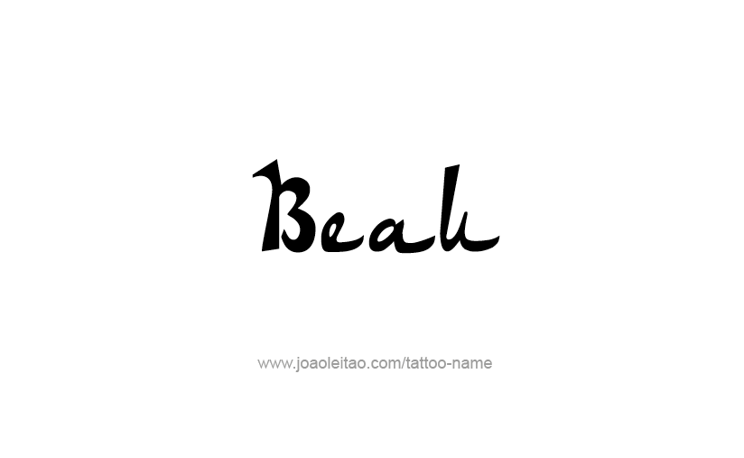 Tattoo Design  Name Beau   