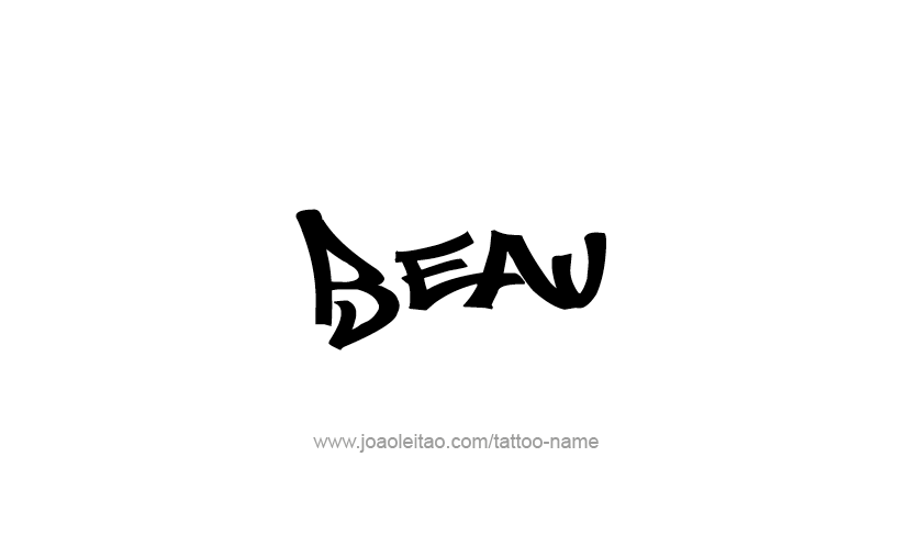 Tattoo Design  Name Beau   