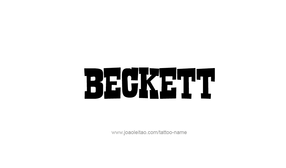 Tattoo Design  Name Beckett   