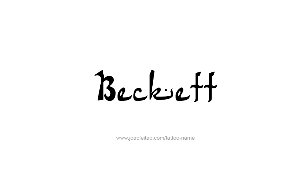 Tattoo Design  Name Beckett   