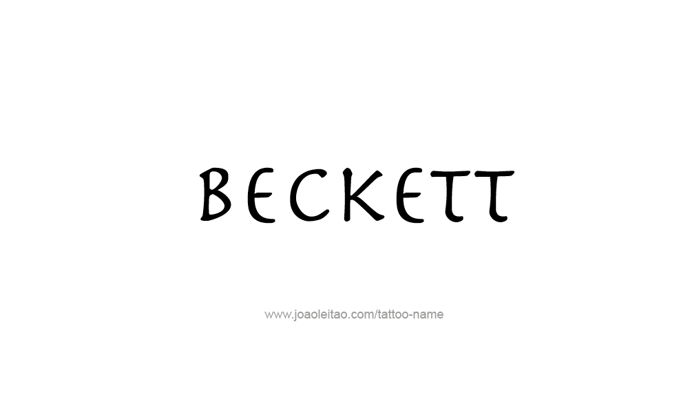 Tattoo Design  Name Beckett   