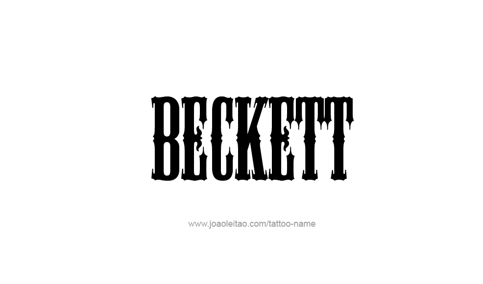 Tattoo Design  Name Beckett   