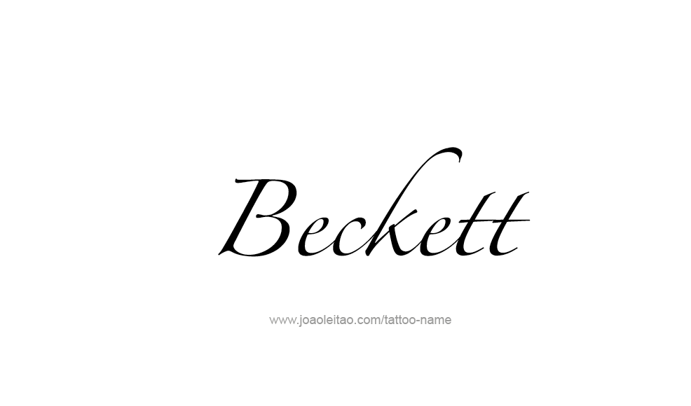 Tattoo Design  Name Beckett   