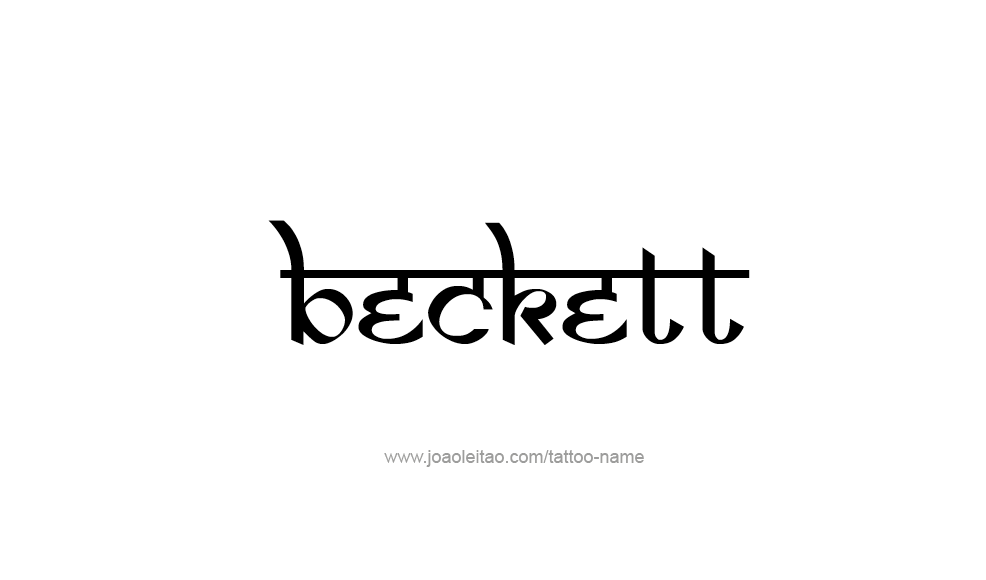 Tattoo Design  Name Beckett   