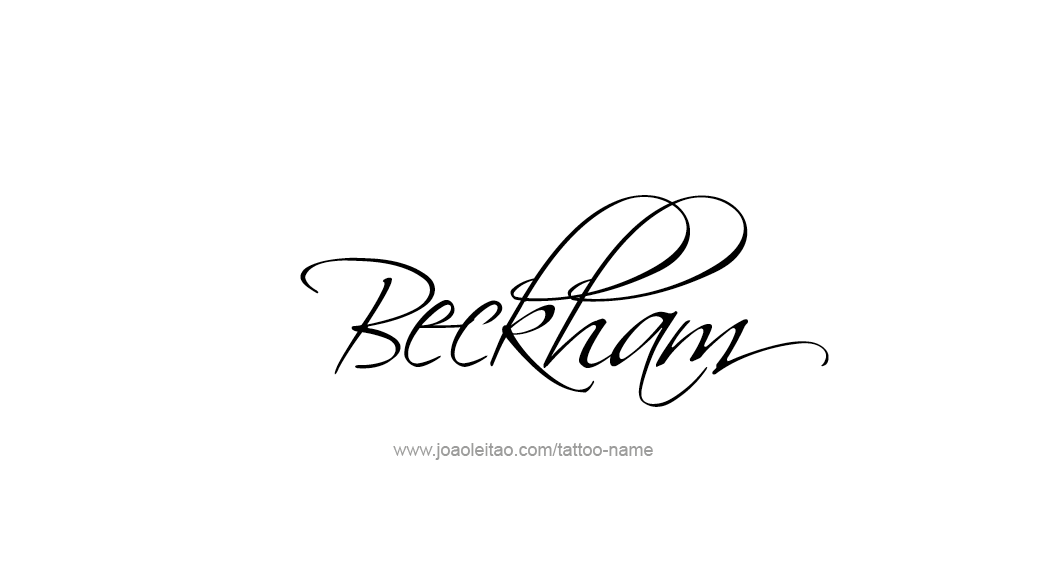 Tattoo Design  Name Beckham   