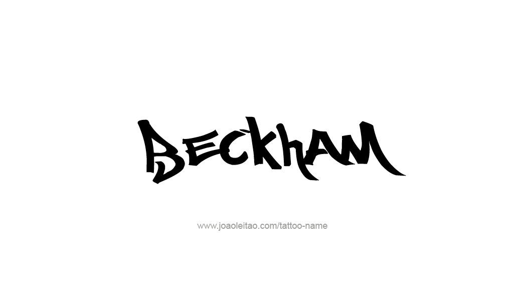 Tattoo Design  Name Beckham   