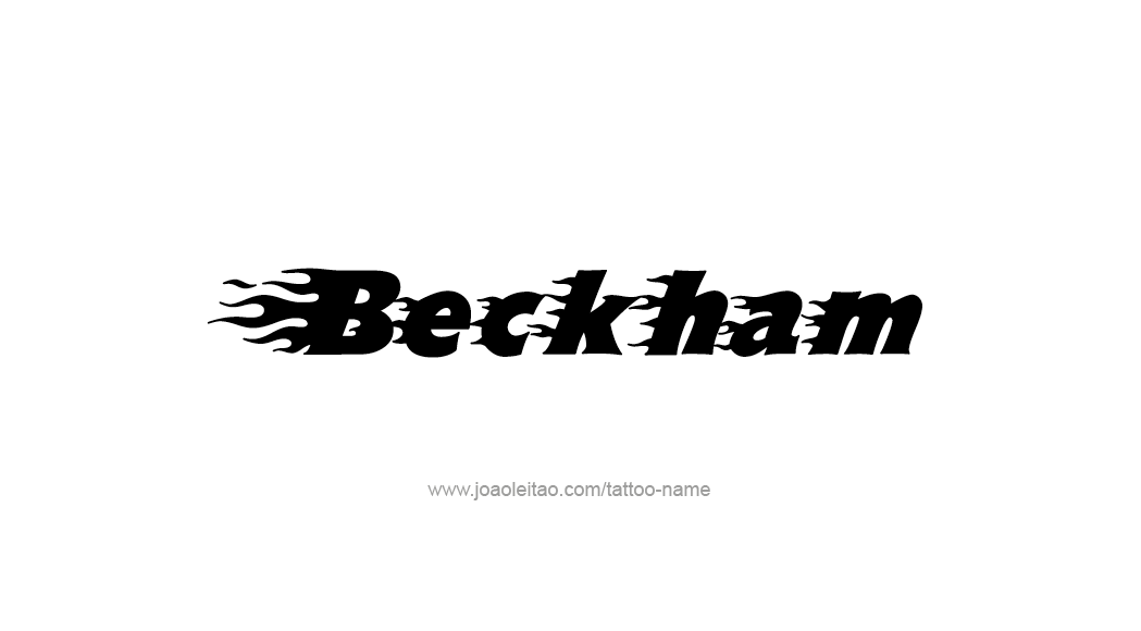 Tattoo Design  Name Beckham   