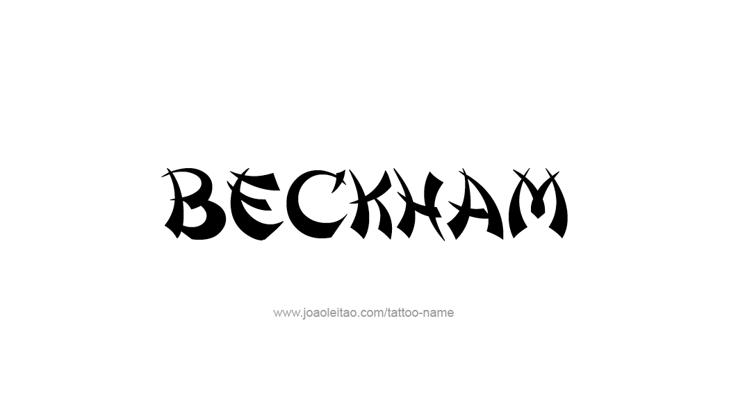 Tattoo Design  Name Beckham