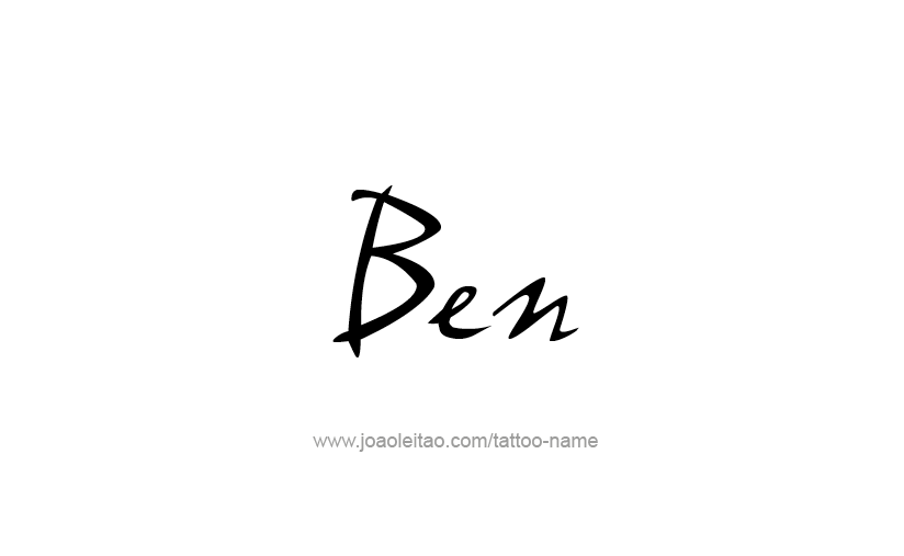 Tattoo Design  Name Ben   