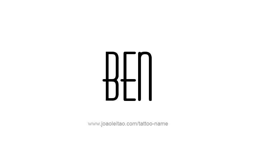 Tattoo Design  Name Ben   