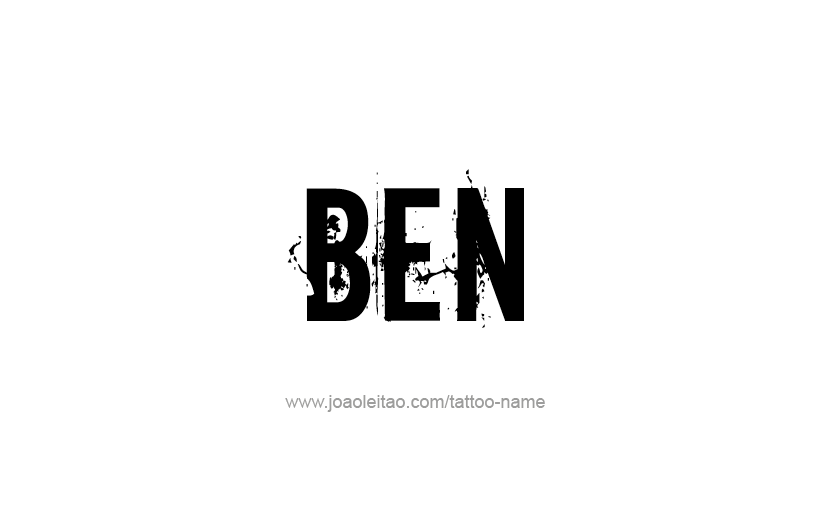 Tattoo Design  Name Ben   