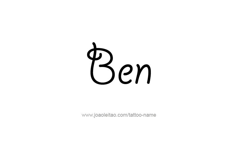 Tattoo Design  Name Ben   