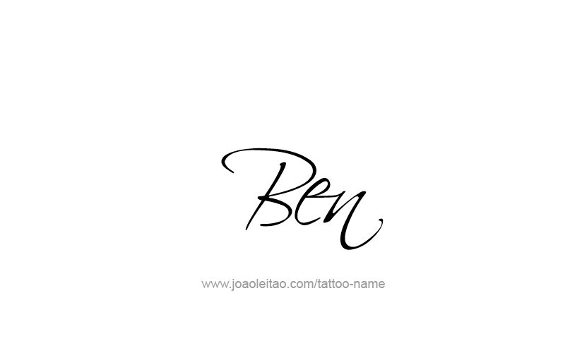 Tattoo Design  Name Ben   