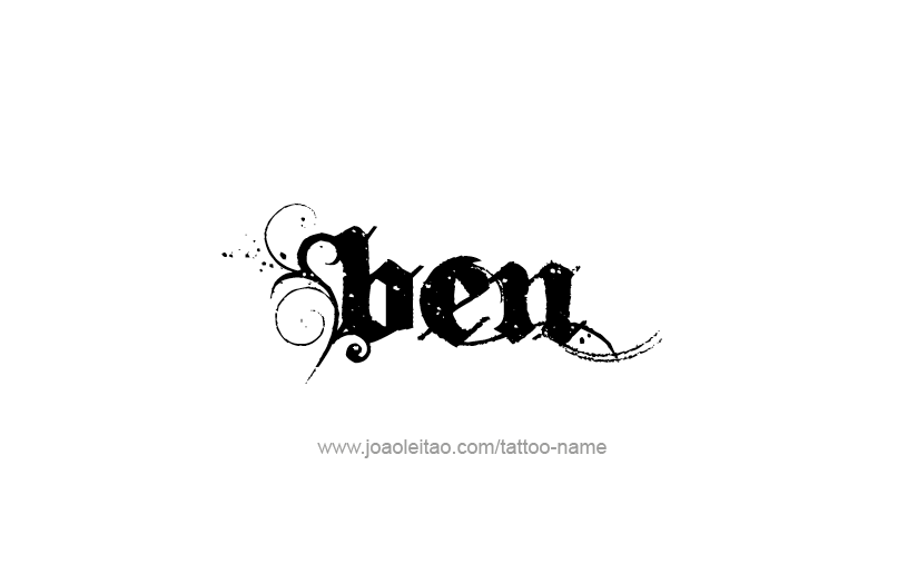 Tattoo Design  Name Ben   