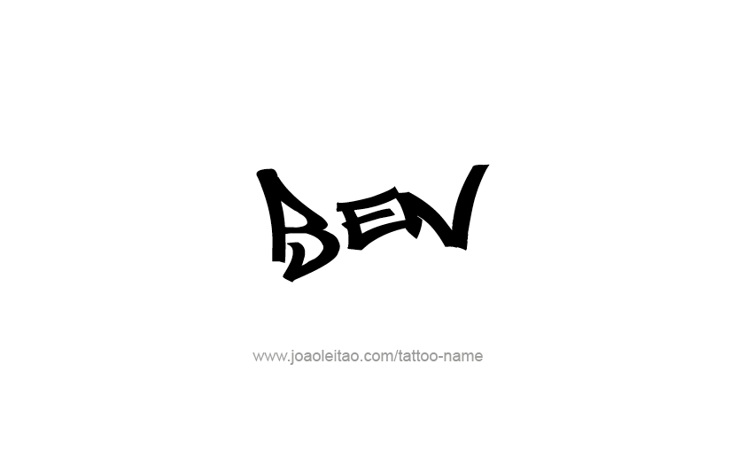 Tattoo Design  Name Ben   