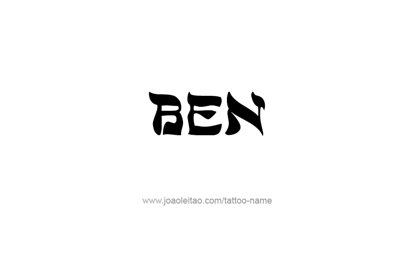 Tattoo Design  Name Ben   