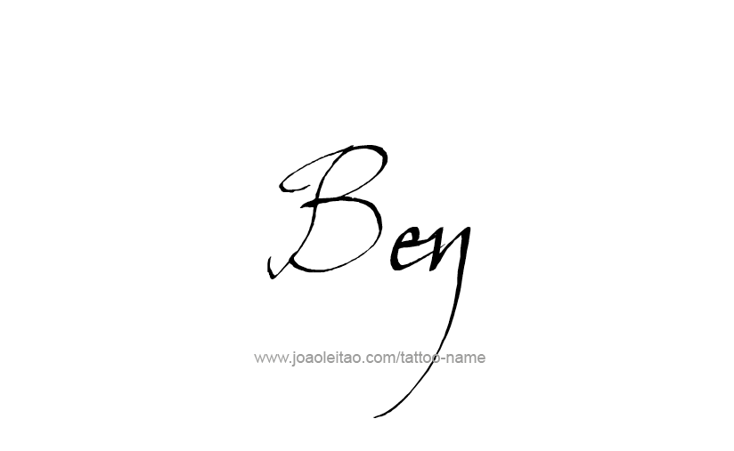 Tattoo Design  Name Ben   