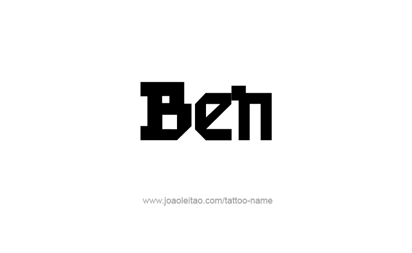 Tattoo Design  Name Ben   