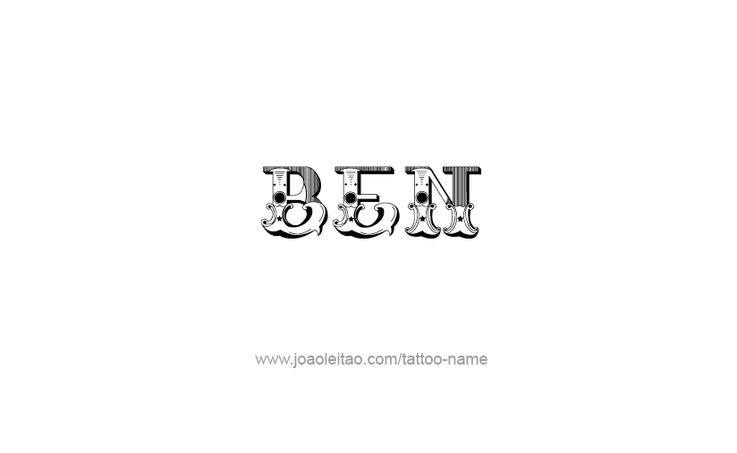 Tattoo Design  Name Ben   