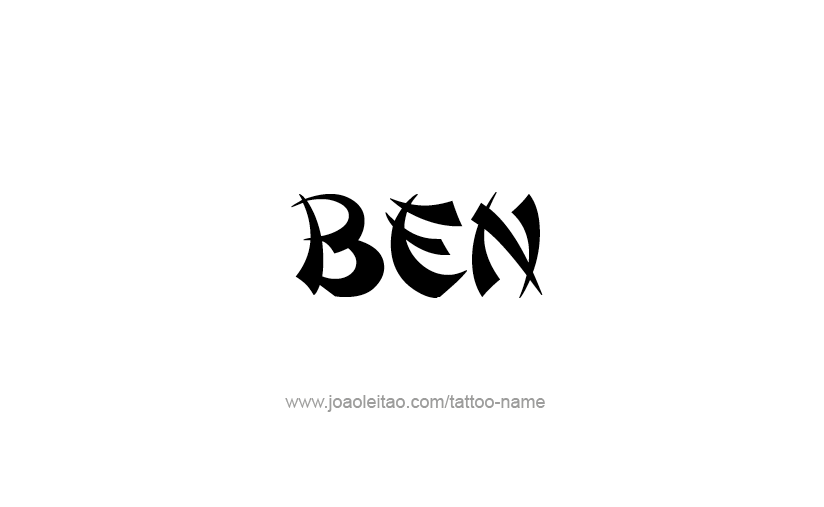 Tattoo Design  Name Ben