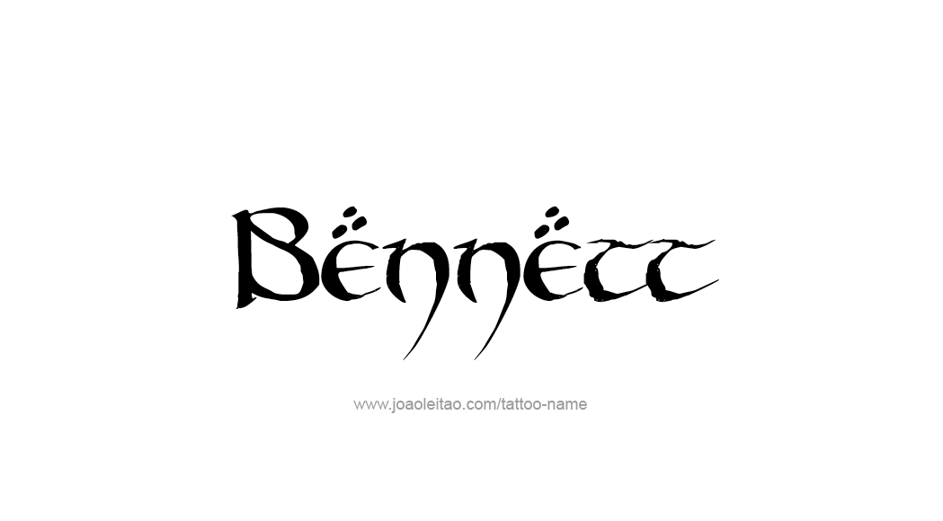 Tattoo Design  Name Bennett   