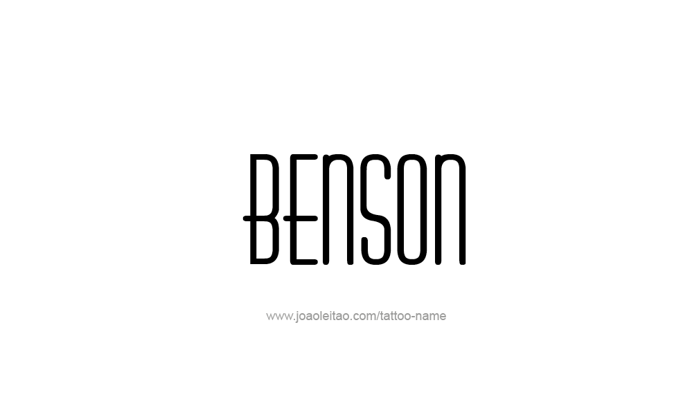 Tattoo Design  Name Benson   