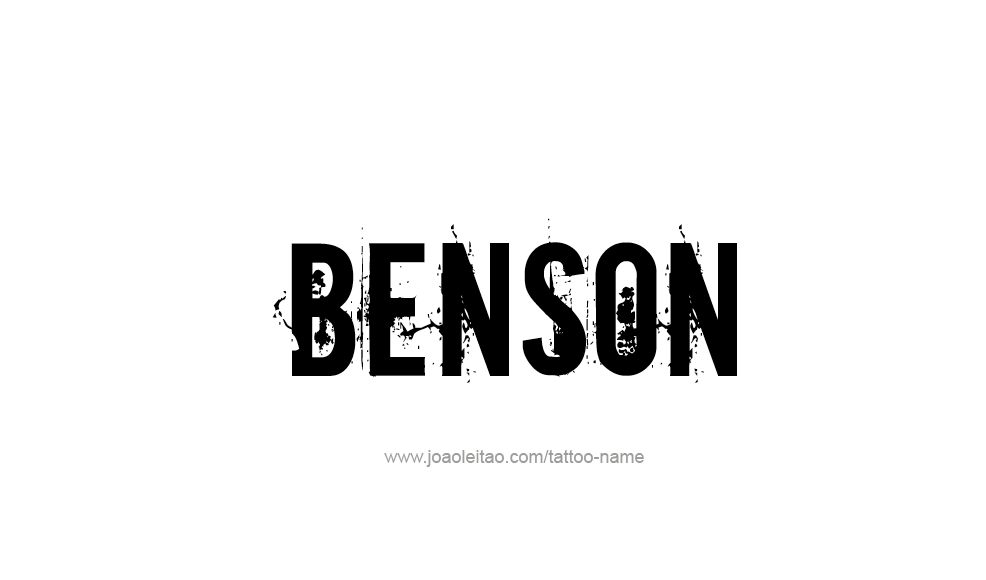 Tattoo Design  Name Benson   