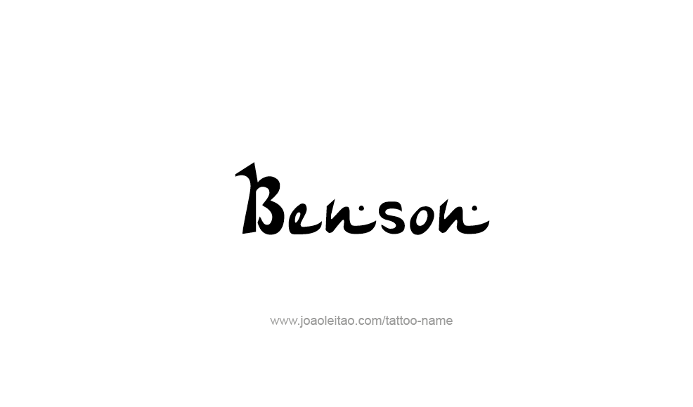 Tattoo Design  Name Benson   