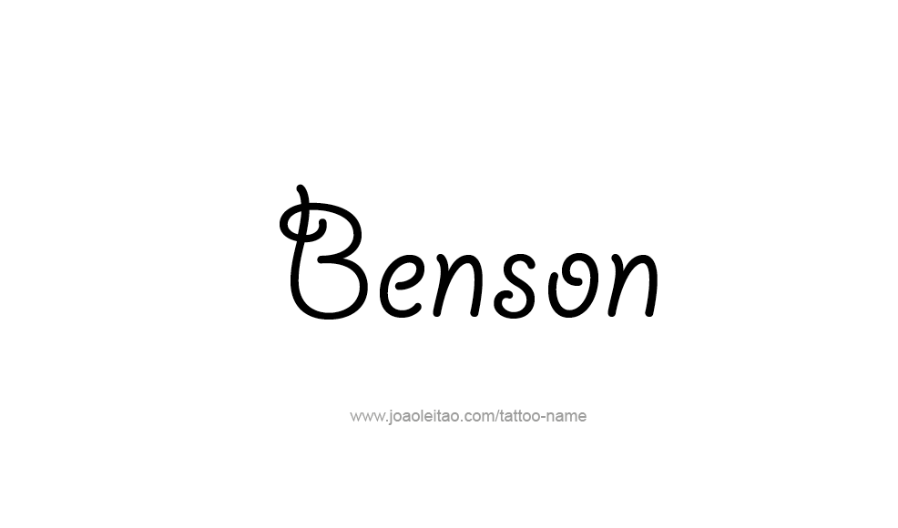 Tattoo Design  Name Benson   