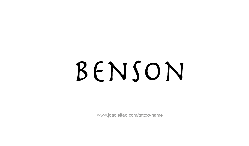 Tattoo Design  Name Benson   