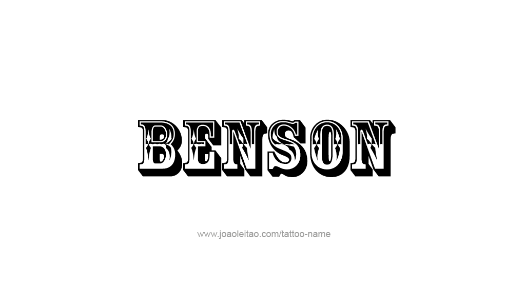 Tattoo Design  Name Benson   