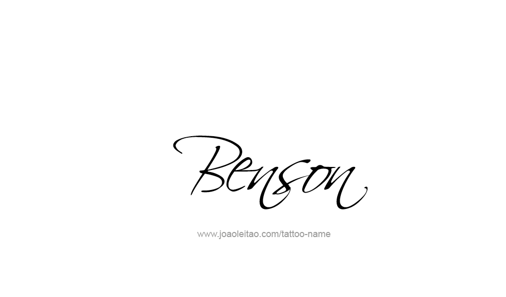 Tattoo Design  Name Benson   