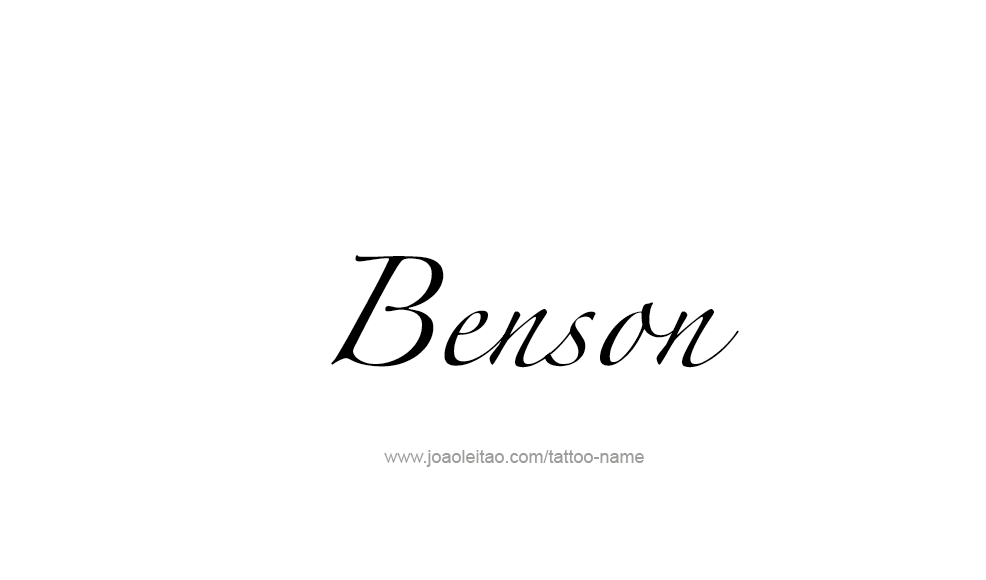 Tattoo Design  Name Benson   