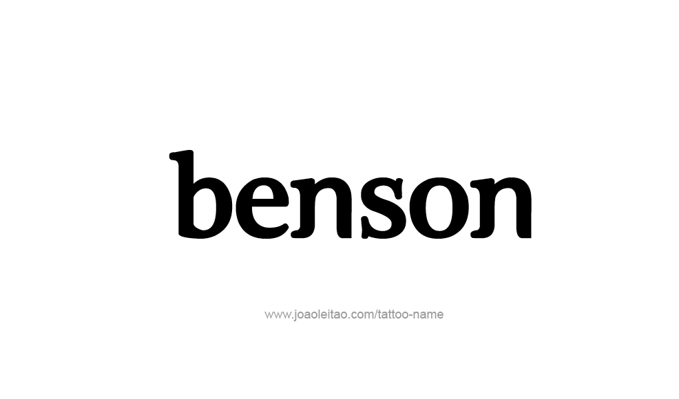 Tattoo Design  Name Benson   