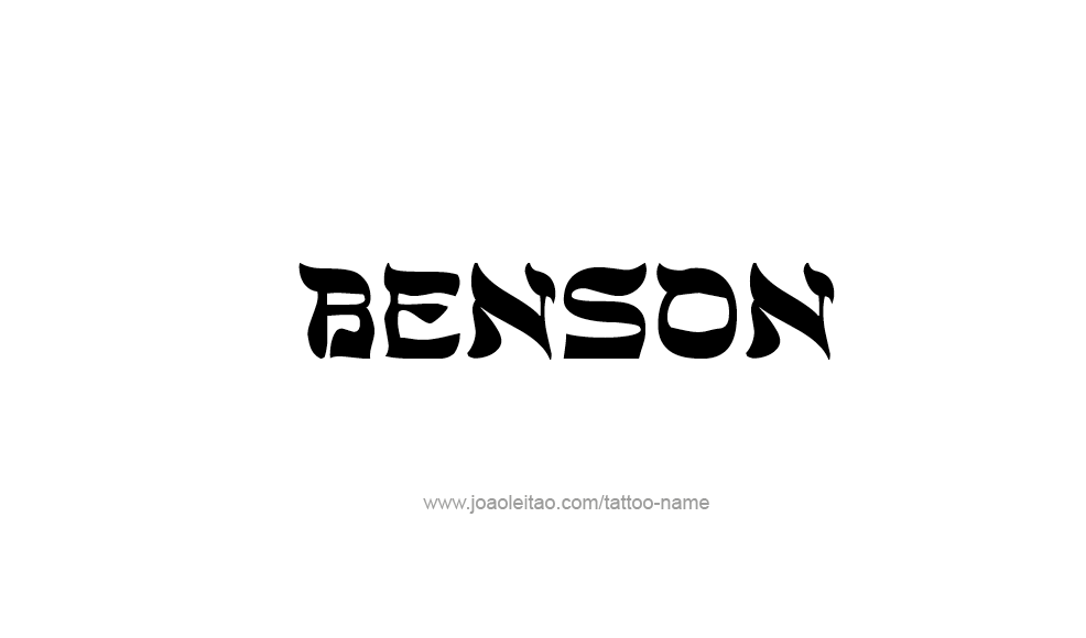 Tattoo Design  Name Benson   