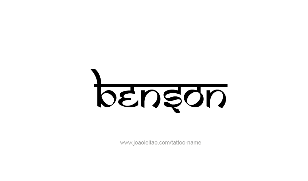 Tattoo Design  Name Benson   