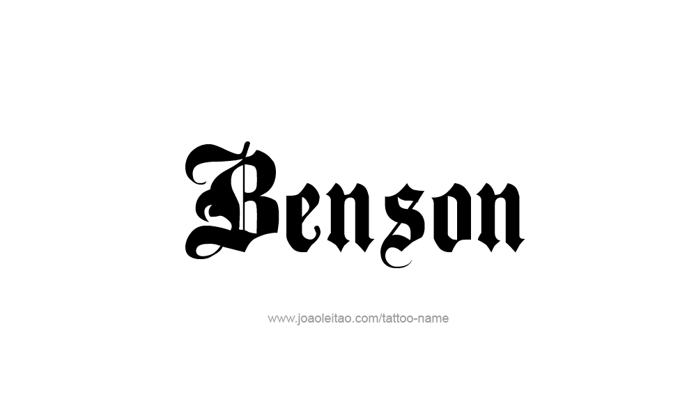 Tattoo Design  Name Benson   