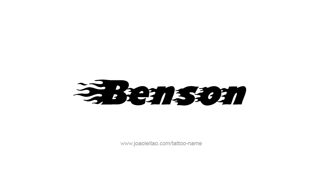 Tattoo Design  Name Benson   