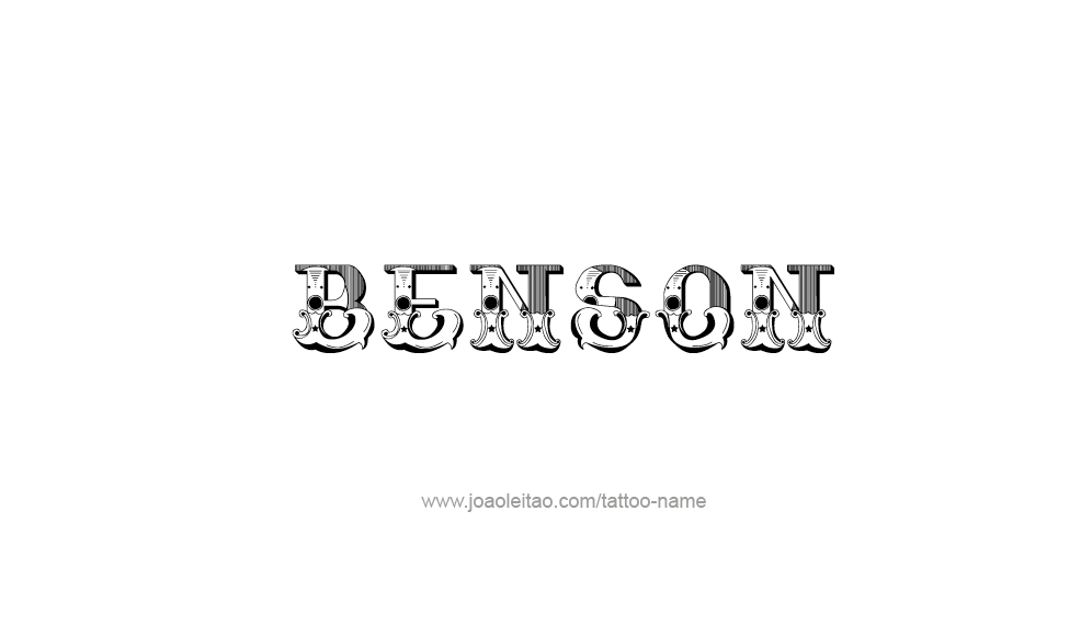 Tattoo Design  Name Benson   