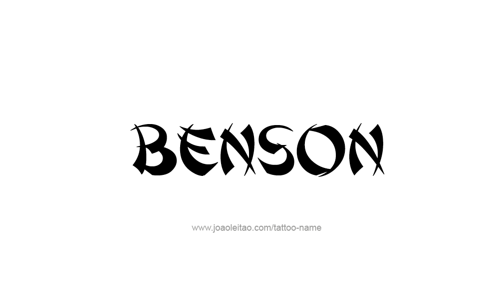 Tattoo Design  Name Benson